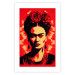 Wall Poster Portrait of Frida - A Poster-Like Representation of the Painter on a Red Background 152232 additionalThumb 22