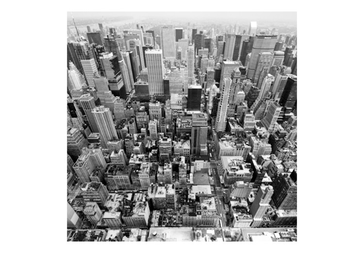 Photo Wallpaper Black and White New York - Architecture with Skyscrapers Captured from a Bird's Eye View 61532 additionalImage 1