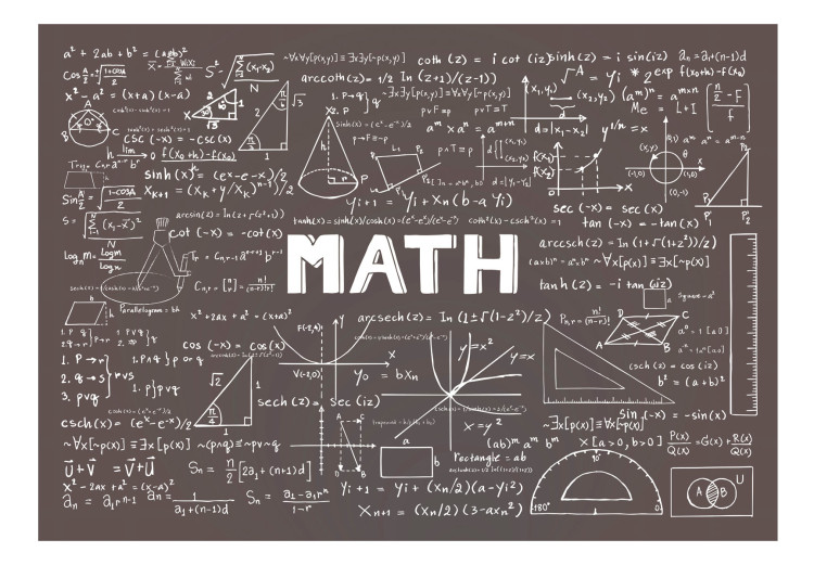 Wall Mural Mathematics - blackboard with writing and mathematical formulas for a room 90332 additionalImage 1