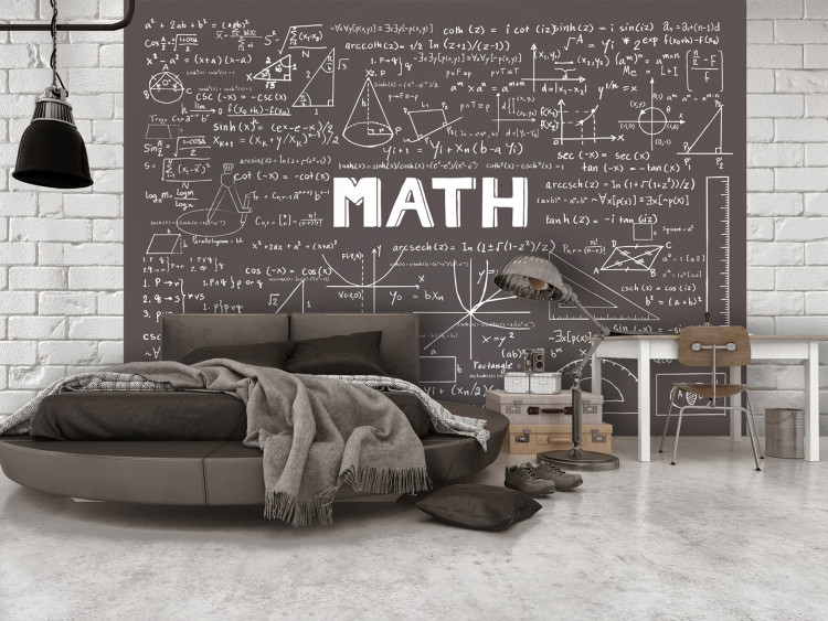 Wall Mural Mathematics - blackboard with writing and mathematical formulas for a room 90332