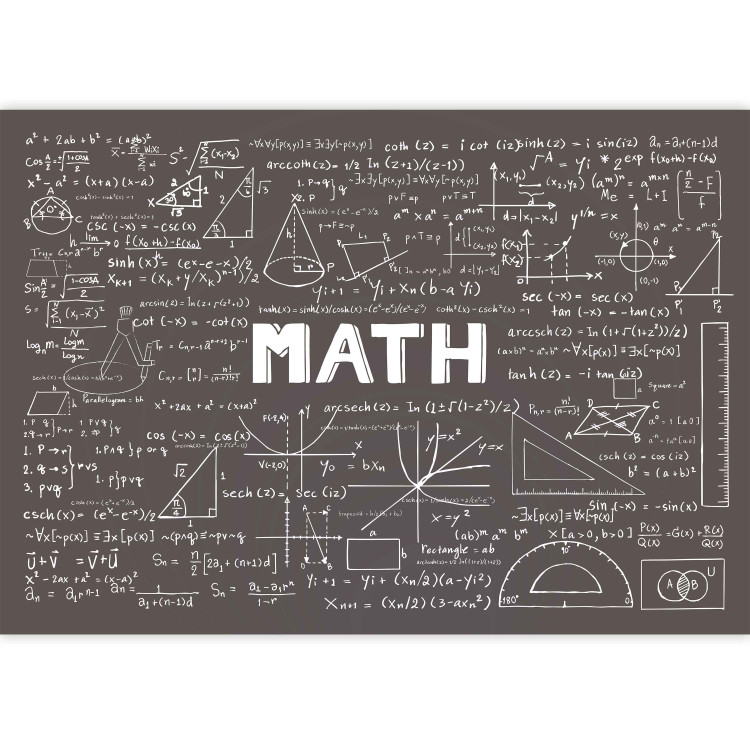 Wall Mural Mathematics - blackboard with writing and mathematical formulas for a room 90332 additionalImage 3