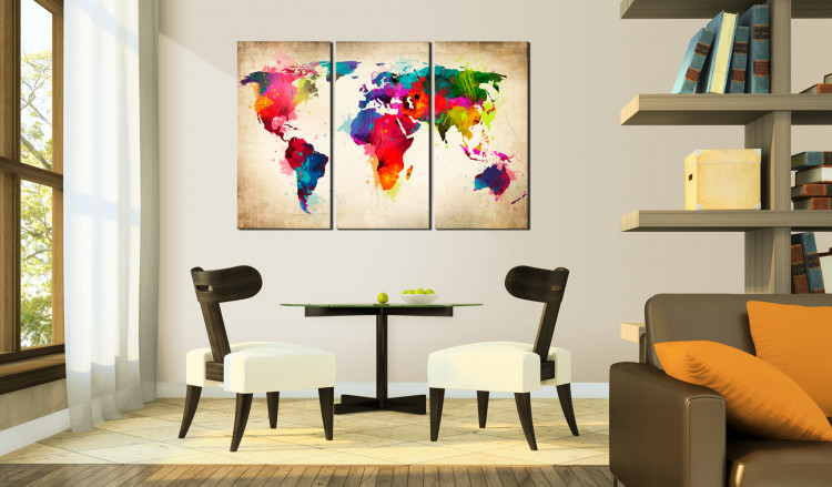 Decorative Pinboard Rainbow continents [Cork Map] 92132 additionalImage 3