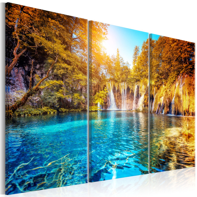 Canvas Print Waterfalls of Sunny Forest 97732 additionalImage 2