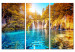 Canvas Print Waterfalls of Sunny Forest 97732