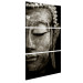 Canvas Art Print Buddha's Dream (3-piece) - Oriental Zen Style Sculpture on Black Background 106742 additionalThumb 6