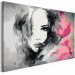Paint by number Black & White Portrait With A Pink Flower 107142 additionalThumb 5
