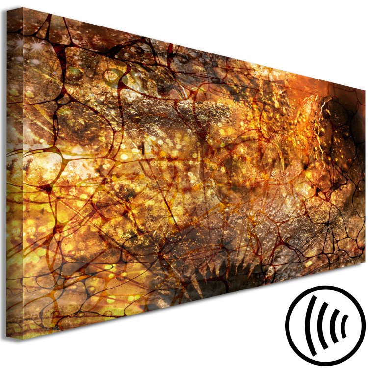 Canvas Pupil (1-part) Narrow - Abstraction with Orange Texture 108242 additionalImage 6