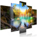 Canvas Art Print Turquoise Lake (5 Parts) Wide 108442 additionalThumb 2