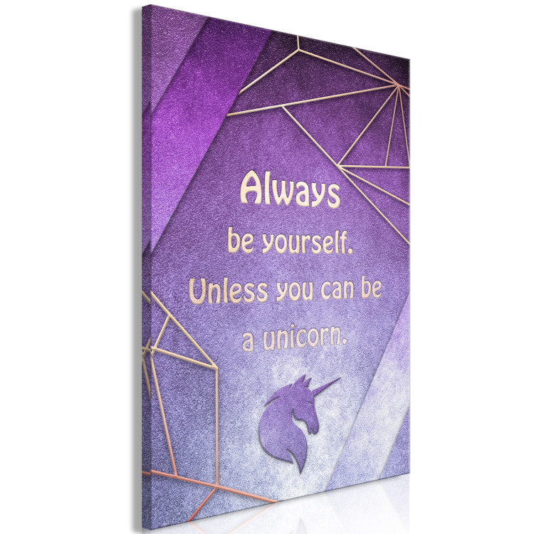 Canvas Print Magical Quotes (1-part) - English Quote Against Unicorn Background 114542 additionalImage 2