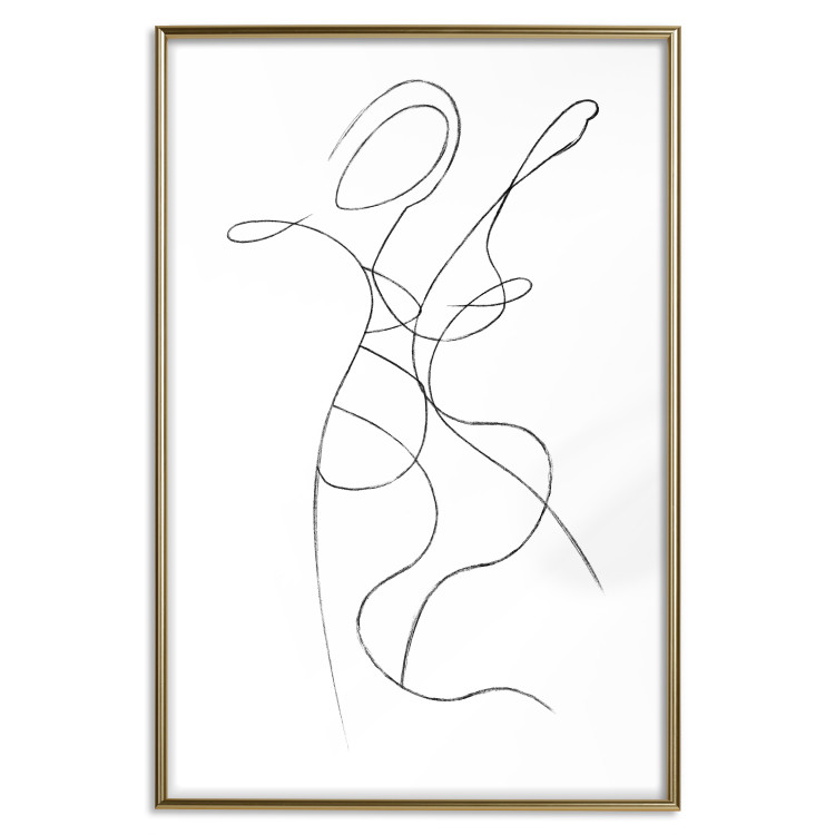 Wall Poster Couple Embrace - black and white romantic composition with lovers 115242 additionalImage 20