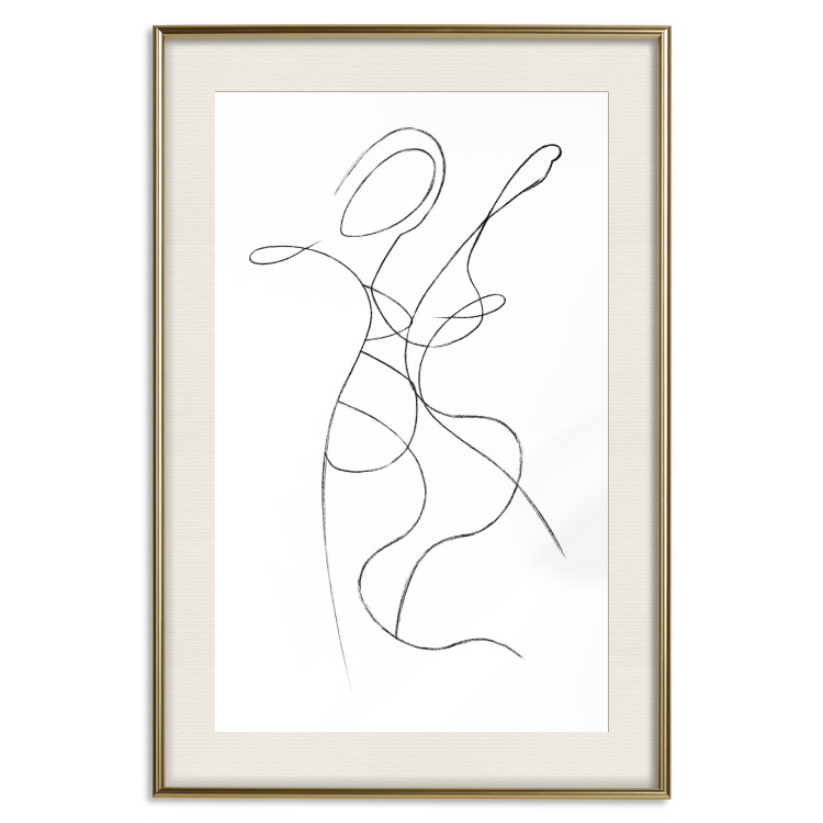 Wall Poster Couple Embrace - black and white romantic composition with lovers 115242 additionalImage 19