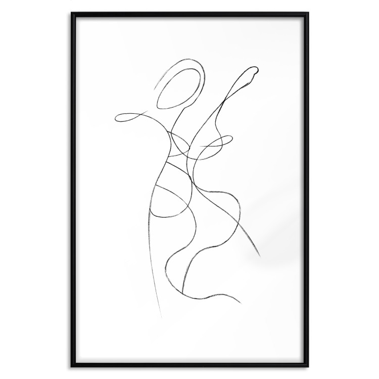 Wall Poster Couple Embrace - black and white romantic composition with lovers 115242 additionalImage 17