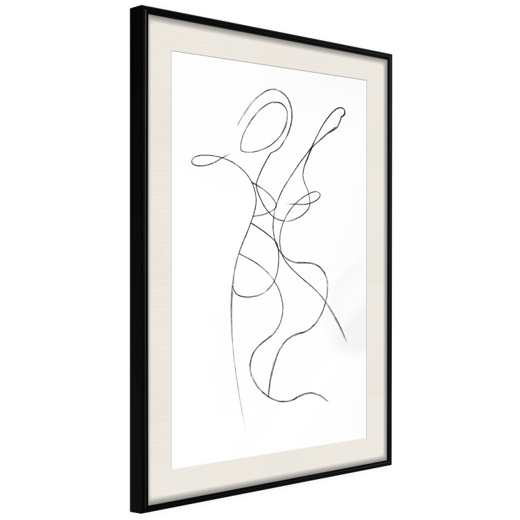 Wall Poster Couple Embrace - black and white romantic composition with lovers 115242 additionalImage 3