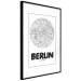 Wall Poster Retro Berlin - black and white map of the capital of Germany with English texts 118442 additionalThumb 13
