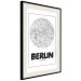 Wall Poster Retro Berlin - black and white map of the capital of Germany with English texts 118442 additionalThumb 3