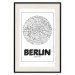 Wall Poster Retro Berlin - black and white map of the capital of Germany with English texts 118442 additionalThumb 18