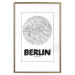 Wall Poster Retro Berlin - black and white map of the capital of Germany with English texts 118442 additionalThumb 16