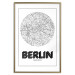 Wall Poster Retro Berlin - black and white map of the capital of Germany with English texts 118442 additionalThumb 20