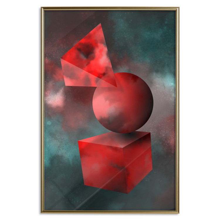 Wall Poster Geometric Cosmos - colorful abstraction with geometric figures 118942 additionalImage 14