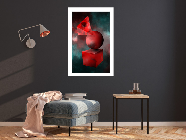 Wall Poster Geometric Cosmos - colorful abstraction with geometric figures 118942 additionalImage 2