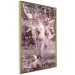 Poster Romantic Ambush - woman against the backdrop of angelic figures in a retro style 122642 additionalThumb 12