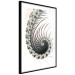 Poster Ecstasy - abstract wave pattern with lashes creating a vortex on a white background 122742 additionalThumb 11