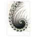 Poster Ecstasy - abstract wave pattern with lashes creating a vortex on a white background 122742