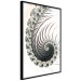 Poster Ecstasy - abstract wave pattern with lashes creating a vortex on a white background 122742 additionalThumb 10