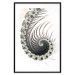 Poster Ecstasy - abstract wave pattern with lashes creating a vortex on a white background 122742 additionalThumb 15