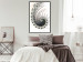 Poster Ecstasy - abstract wave pattern with lashes creating a vortex on a white background 122742 additionalThumb 3