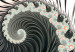 Poster Ecstasy - abstract wave pattern with lashes creating a vortex on a white background 122742 additionalThumb 9