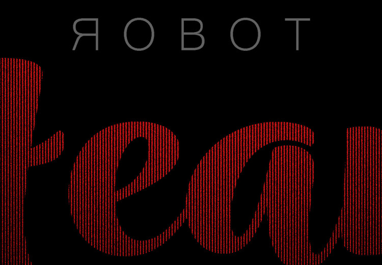 Poster Robot Heart - English texts with a red heart on a black background 122942 additionalImage 9