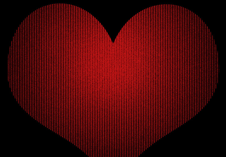 Poster Robot Heart - English texts with a red heart on a black background 122942 additionalImage 8