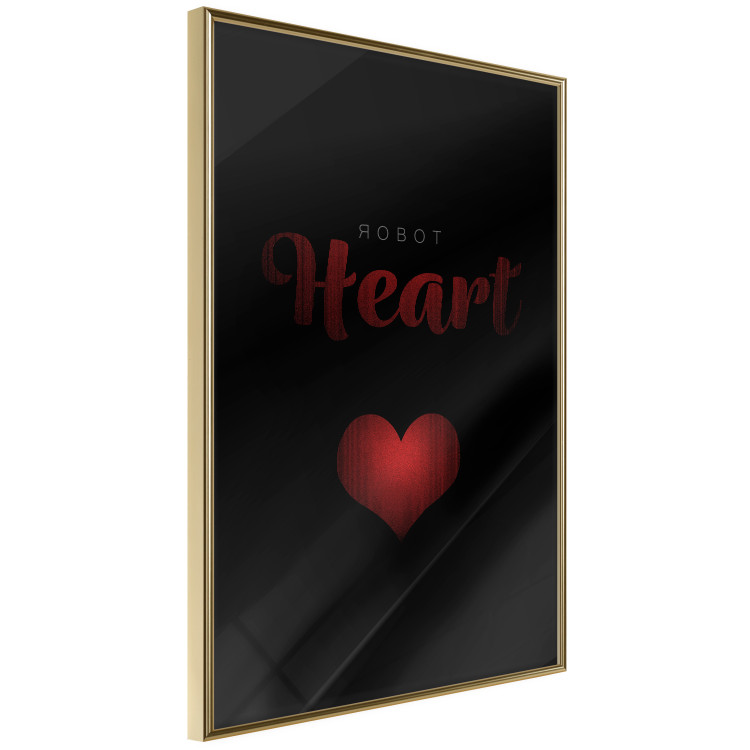 Poster Robot Heart - English texts with a red heart on a black background 122942 additionalImage 12