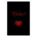 Poster Robot Heart - English texts with a red heart on a black background 122942