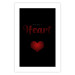Poster Robot Heart - English texts with a red heart on a black background 122942 additionalThumb 19