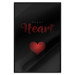 Poster Robot Heart - English texts with a red heart on a black background 122942 additionalThumb 18