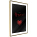 Poster Robot Heart - English texts with a red heart on a black background 122942 additionalThumb 6
