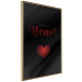 Poster Robot Heart - English texts with a red heart on a black background 122942 additionalThumb 12