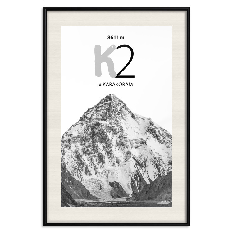 Poster K2 - English captions on black and white mountain landscape backdrop 123742 additionalImage 18