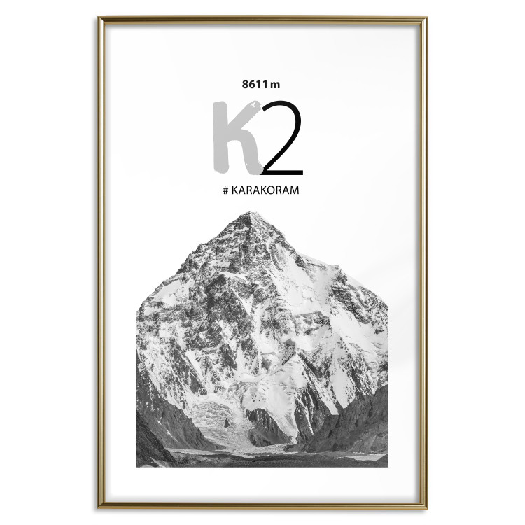 Poster K2 - English captions on black and white mountain landscape backdrop 123742 additionalImage 14