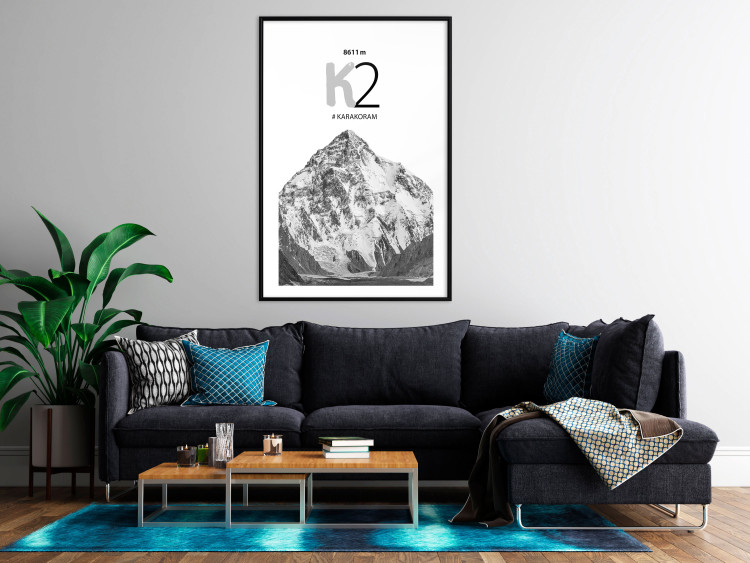 Poster K2 - English captions on black and white mountain landscape backdrop 123742 additionalImage 6