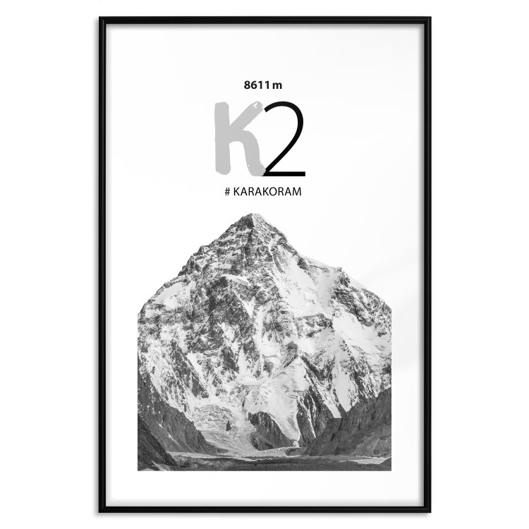 Poster K2 - English captions on black and white mountain landscape backdrop 123742 additionalImage 17