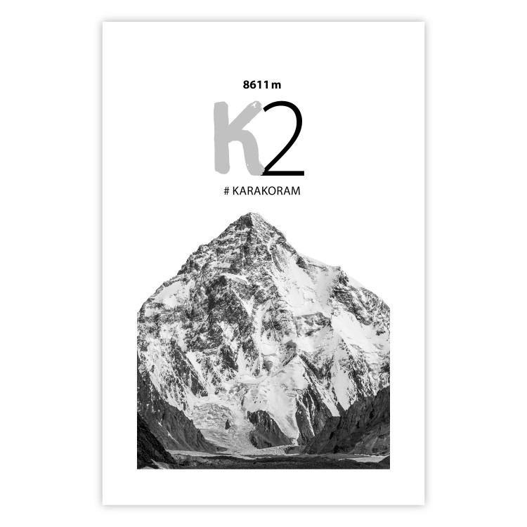 Poster K2 - English captions on black and white mountain landscape backdrop 123742 additionalImage 25