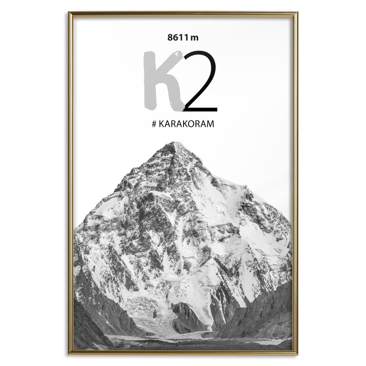 Poster K2 - English captions on black and white mountain landscape backdrop 123742 additionalImage 20