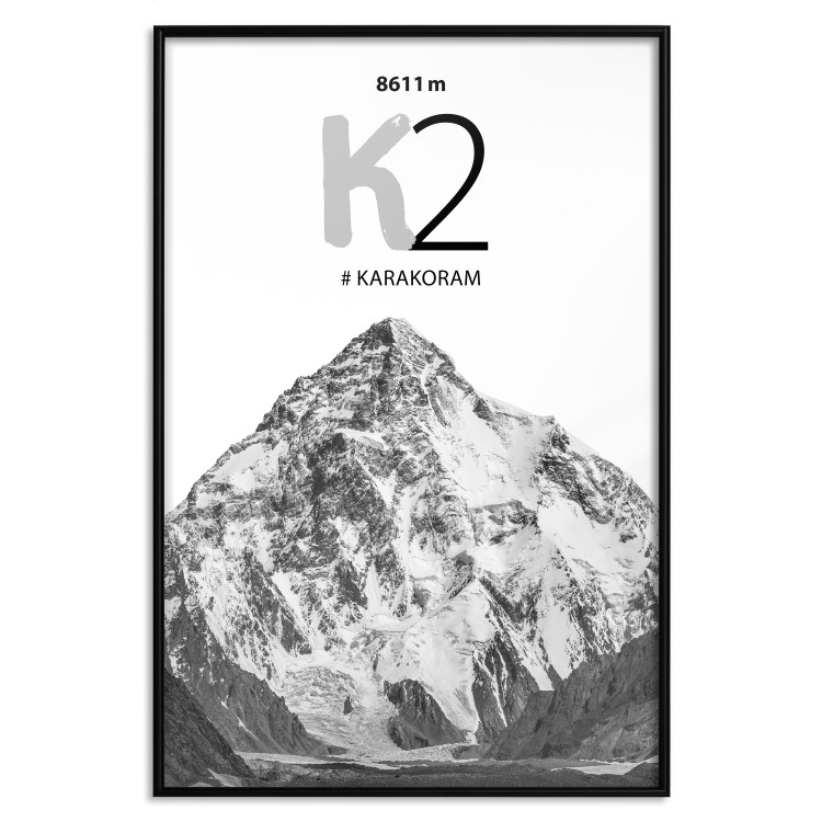 Poster K2 - English captions on black and white mountain landscape backdrop 123742 additionalImage 24