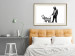 Wall Poster Dog Art - black and white character holding a dog on leash in Banksy style 124442 additionalThumb 16