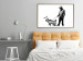 Wall Poster Dog Art - black and white character holding a dog on leash in Banksy style 124442 additionalThumb 7