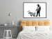 Wall Poster Dog Art - black and white character holding a dog on leash in Banksy style 124442 additionalThumb 5
