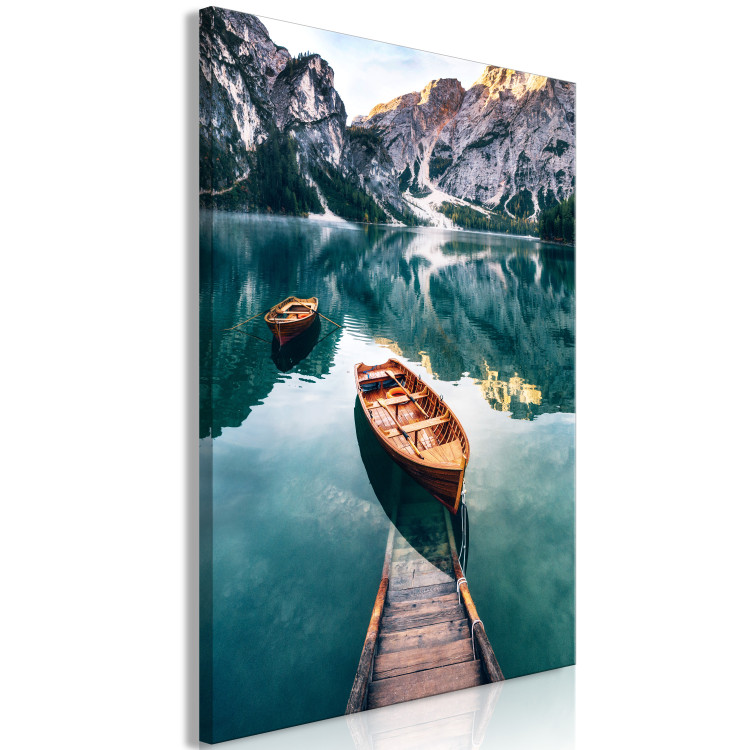 Large canvas print Boats In Dolomites [Large Format] 125442 additionalImage 3